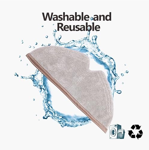 KEEPOW 6 Pack Mop Pad Replacements for Roborock Q5 Q7 S5 S6 Q8
