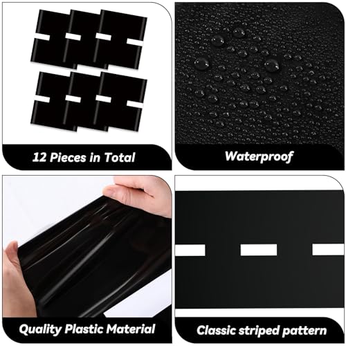 Preboun 6 Pcs Race Track Plastic Table Runner, 14 x 108 Inch Road Design