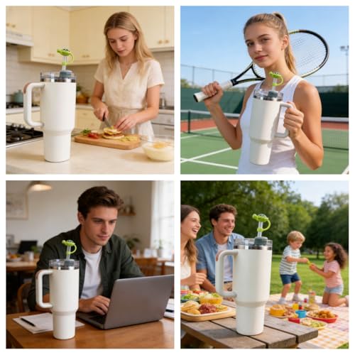 Turtle Shape Silicone Straw Covers for Tumblers - 6 Pack