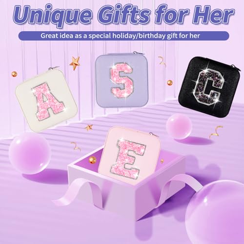 Uygafly Lavender Travel Jewelry Case for Girls - Compact & Stylish Gift