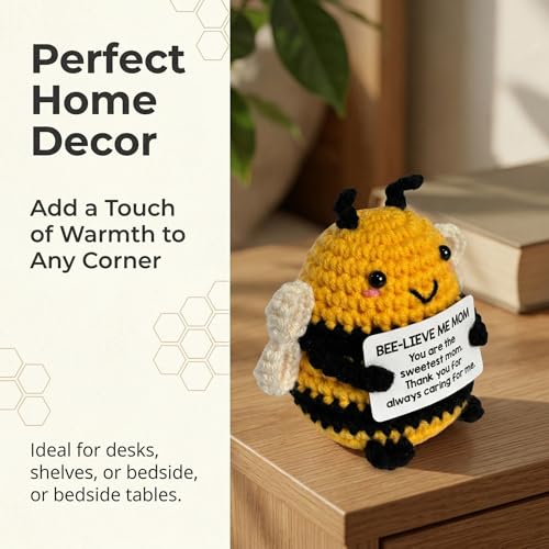 Bee-Lieve Me Mom Handmade Crochet Keepsake Ornament - Heartfelt Gift
