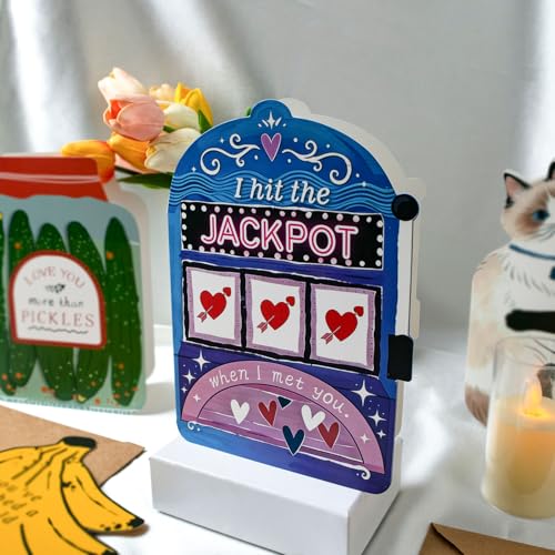 Jackpot Love Anniversary Card (S3) - Romantic Slot Machine Design
