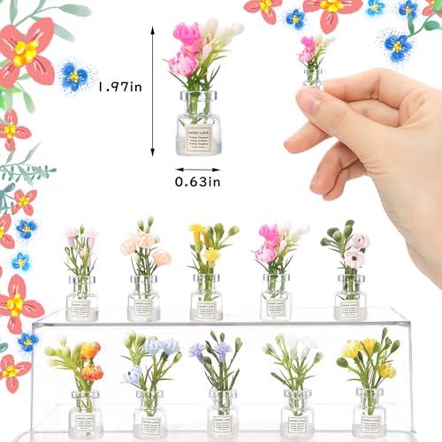 10 Pcs Glow in the Dark Miniature Flower Plants for Dollhouses