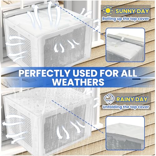 U-Shaped Window AC Cover with Upgraded White Top - 8000-12000 BTU