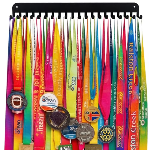 Medal Display Rack - Durable Wall-Mounted Steel Hanger for 63+ Medals