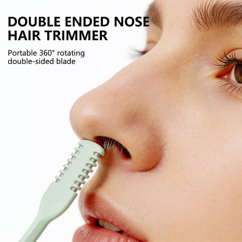 5-Piece 2-in-1 Manual Nose Hair Trimmer with Cleaning Brush