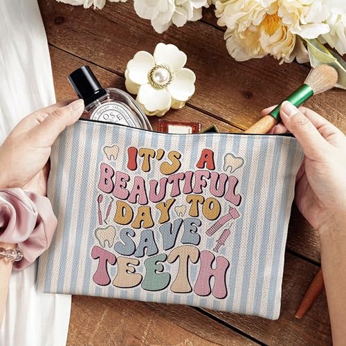 Dental Hygienist Makeup Bag Dentist Gift Cosmetic Travel Pouch