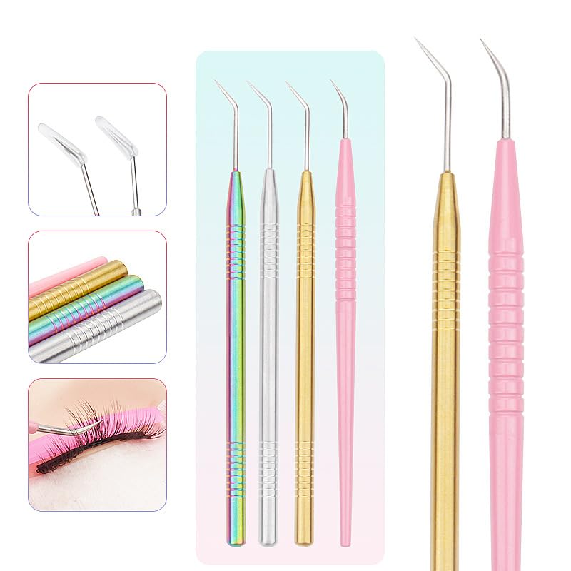 Yimart Metal Eyelash Lift Rod Perm Wand and Lash Separating Tool - Gold