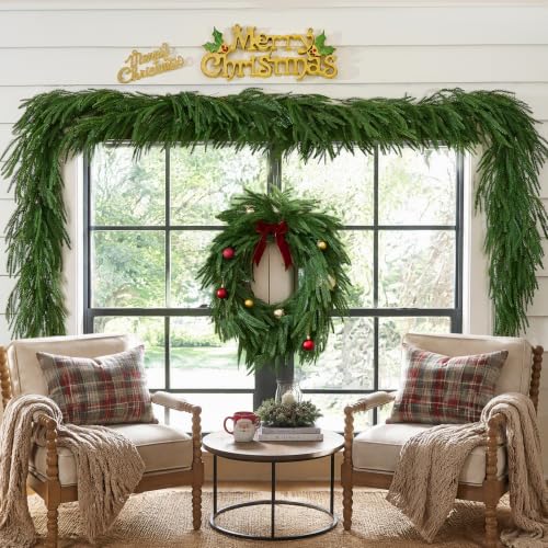 6FT Norfolk Pine Garland Set - 4 Pieces Realistic Artificial Christmas Decorations