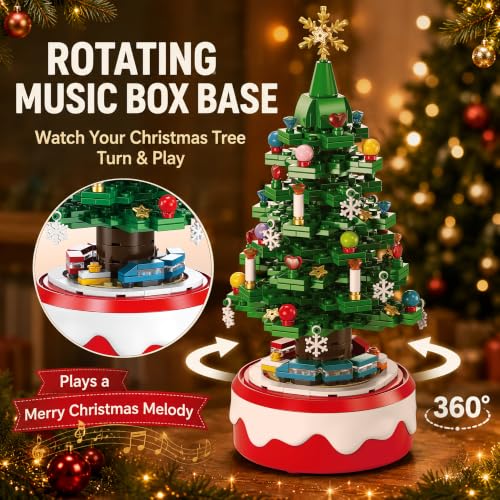 Christmas Advent Calendar with Building Blocks, Music & Lights