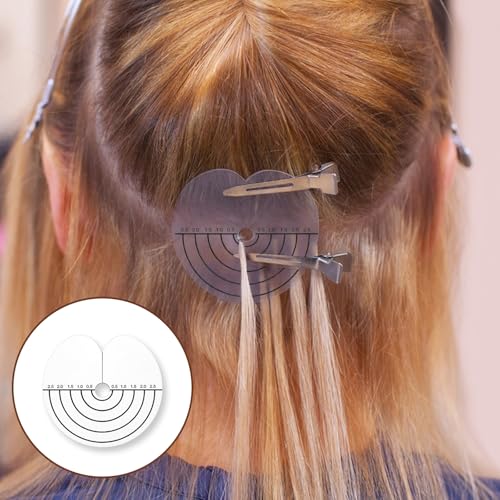 100 Pcs Heat Shield Guards for Hair Extensions with Scale, Clear PVC Keratin Protectors