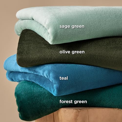 Bedsure King Size Fleece Blanket - Soft Plush Emerald Green