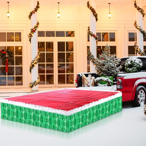 Christmas Parade Float Decorations Set for Trailers - Red & Green Festive Supplies