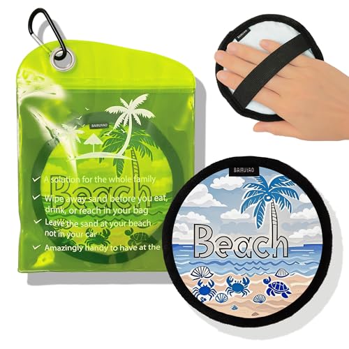 Beach Sand Remover Bag with Elastic Band - Blue Waterless Foot Cleaner