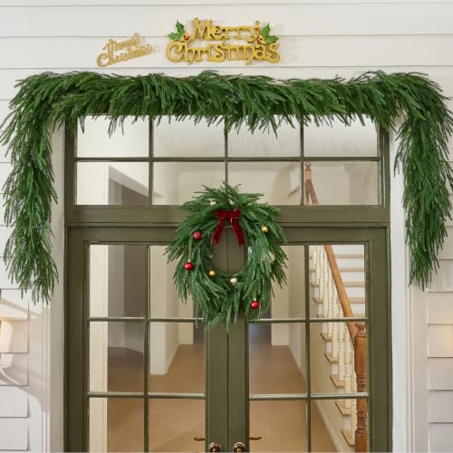 6FT Norfolk Pine Garland Set - 4 Pieces Realistic Artificial Christmas Decorations