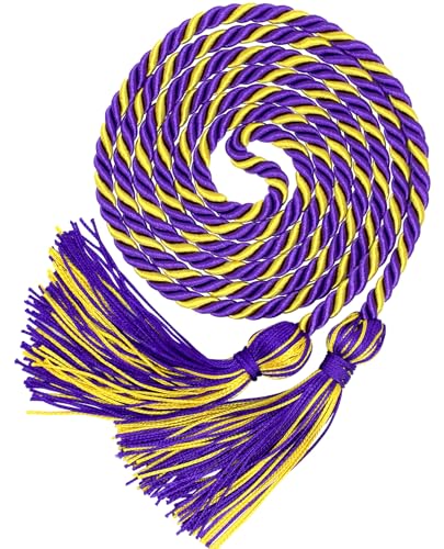 Purple and Gold Graduation Honor Cord 2026 - 67 Inch Academic Cord