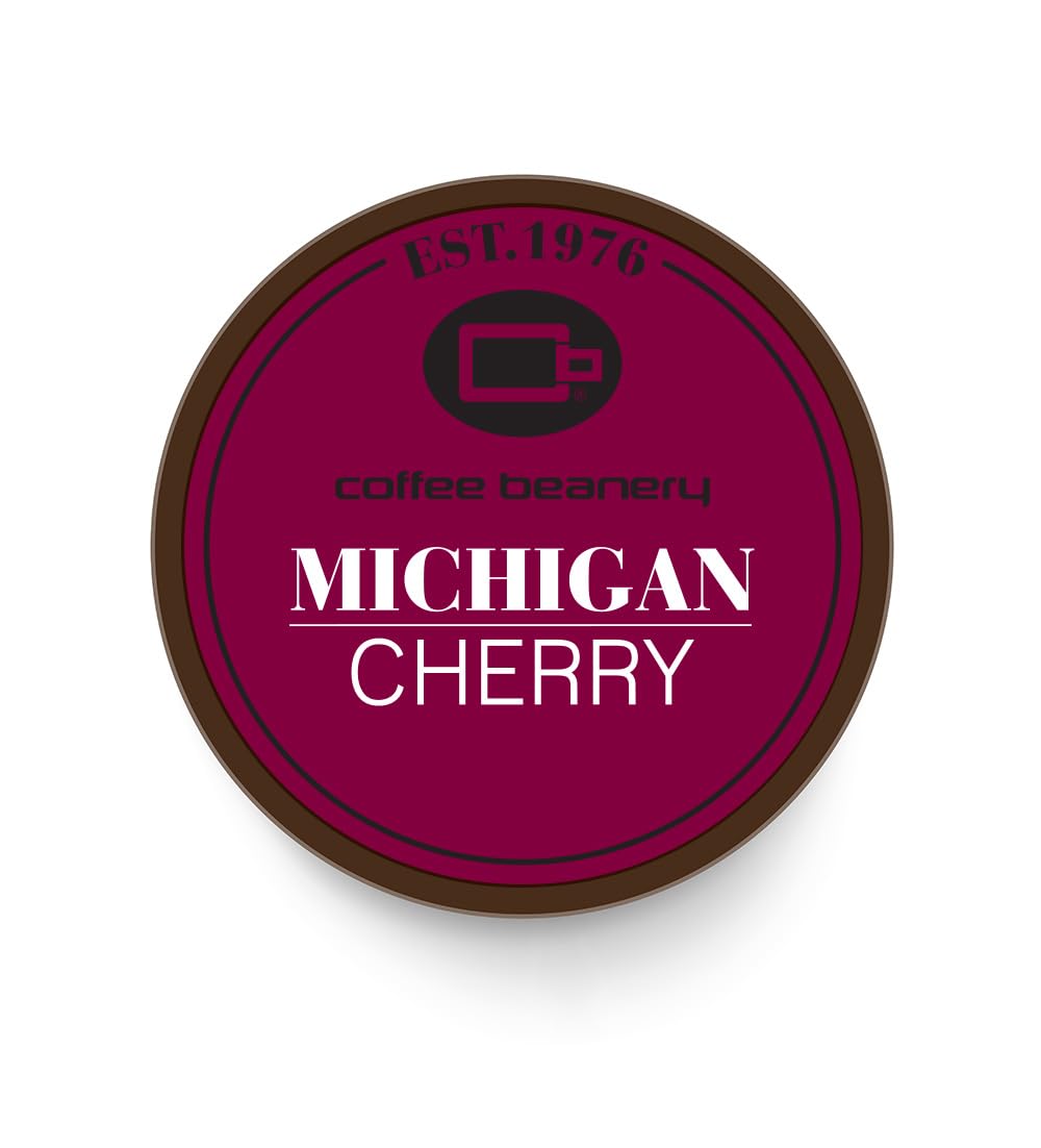 Michigan Cherry Coffee Pods by Coffee Beanery | 48ct Bulk Medium Roast Arbica Coffee