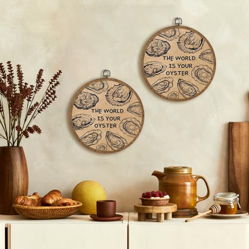 The World is Your Oyster Round Wall Art - 10x10 Inch Canvas Print