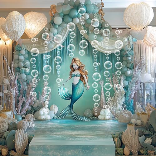 Under The Sea White Bubble Garlands - 6 Strings for Mermaid Parties