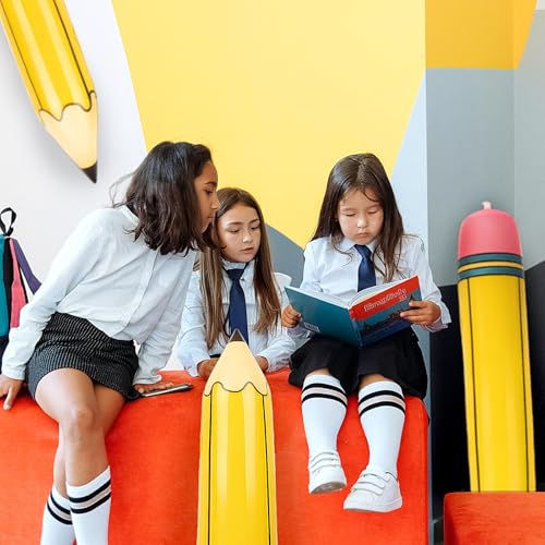 Giant Pencil Balloons (3pcs) - 27'' Yellow Foil Balloons for School Parties