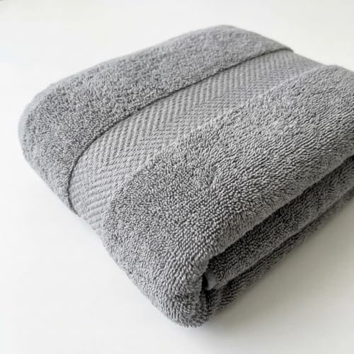 Plush Gray Cotton Hand Towel 16x28 - 600 GSM, 1 Pack