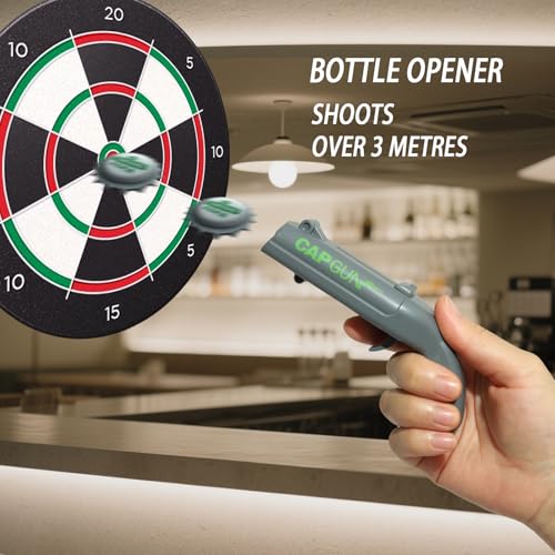 Cap Gun Bottle Opener - Funny Shooting Opener, Black-Gray (2)