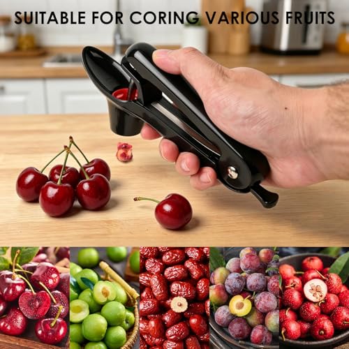 Stainless Steel Cherry Pitter Tool - 2 Pack with Push Design