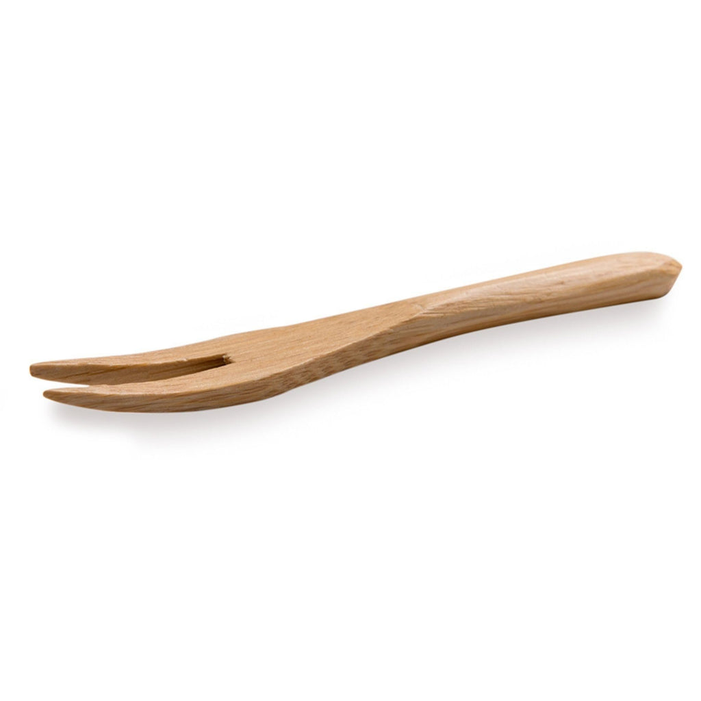 Restaurantware 3.5 Inch Mini Food Picks 100 Bamboo Forks - With Two Prongs Sustainable Mini Cocktail Forks Disposable For Fruits Appetizers Cocktails And Pastries