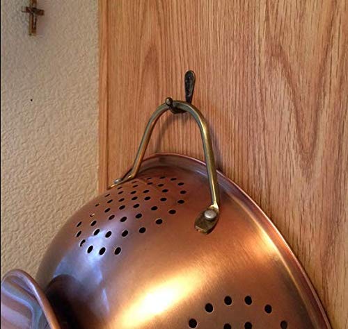 Yansanido 24 Pack Mini Vintage Bronze Double Hole Metal Door Hooks with Screws