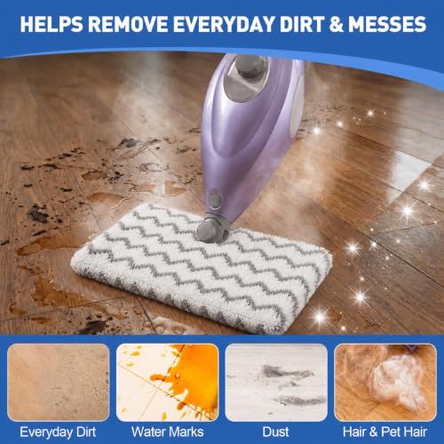 Shark Steam Mop Replacement Pads - 3 Pack Microfiber with Scrub Strips