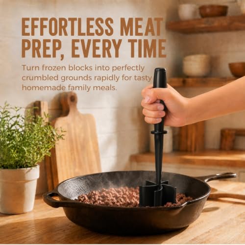 VUCVOLH 5-Blade Meat Chopper - Heat Resistant Ground Beef Masher