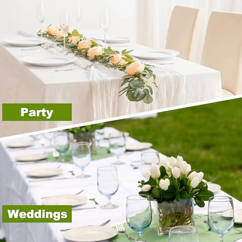 URMONA Waterproof Disposable Plastic Tablecloths - 2 Pack, 54" x 108"