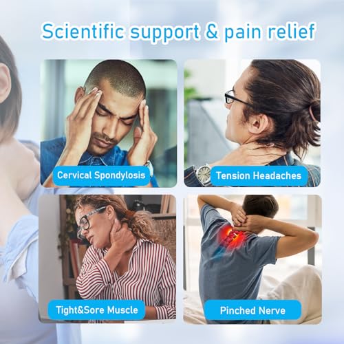 Leeveel Adjustable Neck Brace Collar for Pain Relief & Support