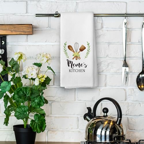 Grandma Meme Kitchen Towel - Absorbent Waffle Dishcloth 16x24