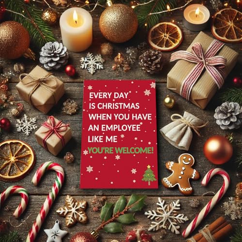 Funny Christmas Card for Boss or Coworker - New MM-087 Holiday Greeting