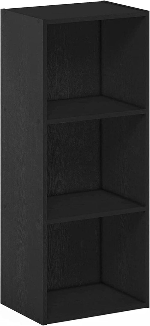 Furinno 3-Tier Bookcase and Shelf Storage Bundle - Blackwood & Americano Finish Options