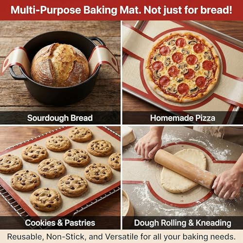 Innovihue Silicone Bread Sling for Round Dutch Ovens, 2-Pack Sourdough Mat