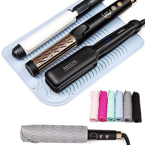 ANGENIL Large Heat Resistant Silicone Mat for Curling Iron & Hair Straightener