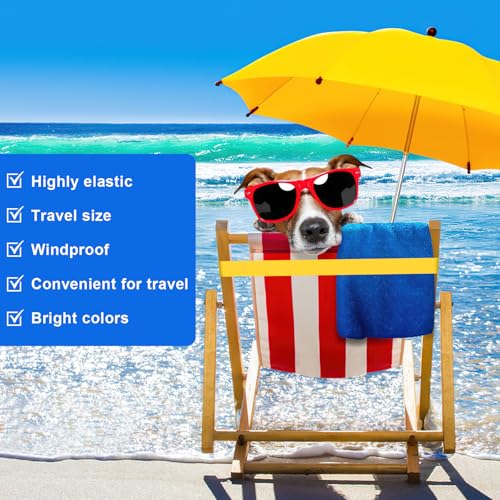 5 Pack Beach Towel Bands Beach Towel Clips for Cruise Chairs, Pool Chairs Towel Strap Towel Holder Cruise Ship Essentials Elastic Towel Band Beach Accessories for Women Men