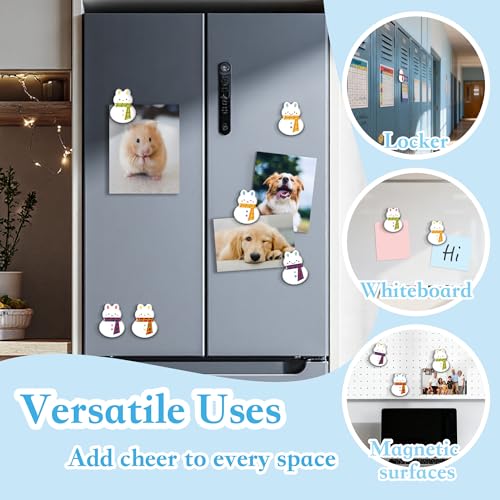 Tynogard 16 Pcs Cute Snowman Bunny Fridge Magnets Set
