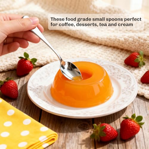 Aerzip 5-Inch Stainless Steel Demitasse Espresso Spoons - 6 Piece Set