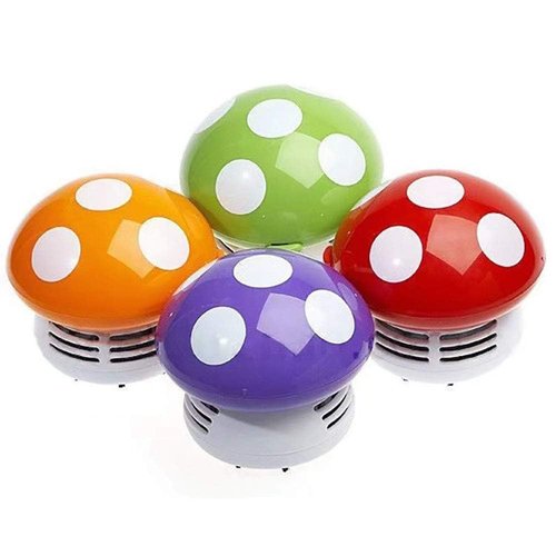 Aliotech Mini Cute Table Dust Vacuum Cleaner Mushroom Shaped Portable Corner Desk Vacuum Sweepers Mini Cute Vacuum Cleaner Dust Sweeper(Purple)