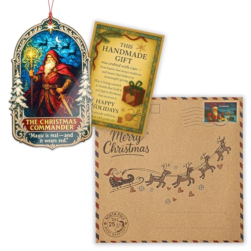 Funny Book Lover Christmas Ornament 2025 - Santa Decoration