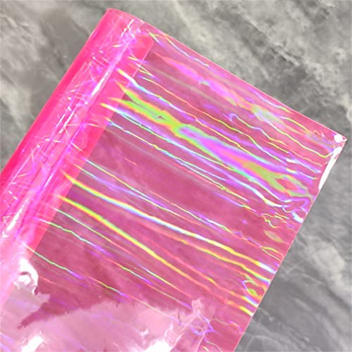 Iridescent Pink PVC Vinyl Film 11.8"x53" for DIY Projects