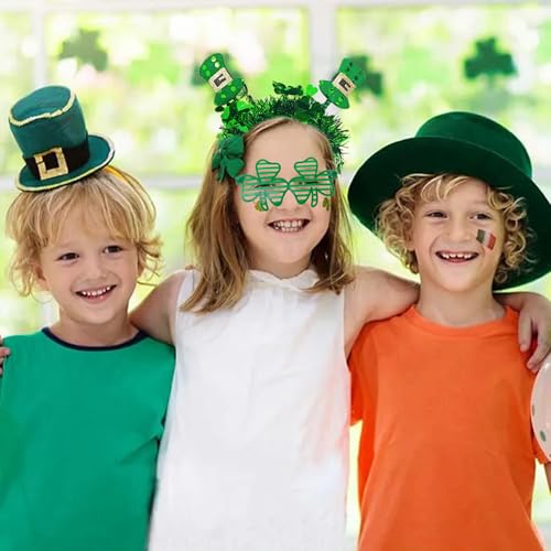 St. Patrick's Day Shamrock Headband and Glasses Party Accessory Set
