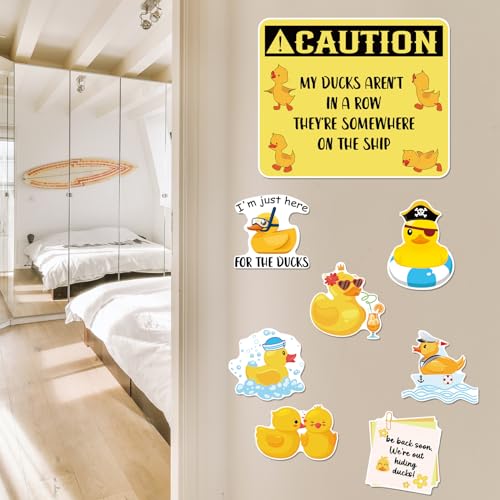 8 Pcs Funny Duck Cruise Ship Door Magnets - Decorative Cabin Decor