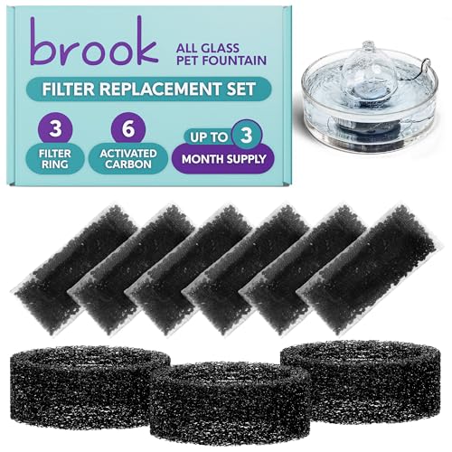 BROOK Glass Pet Fountain Replacement Filter Set - 3-Month Supply