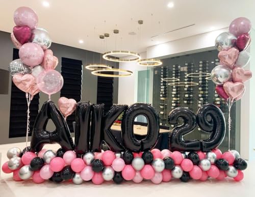 Black Letter Q Foil Balloon 40 Inch for Party Decorations