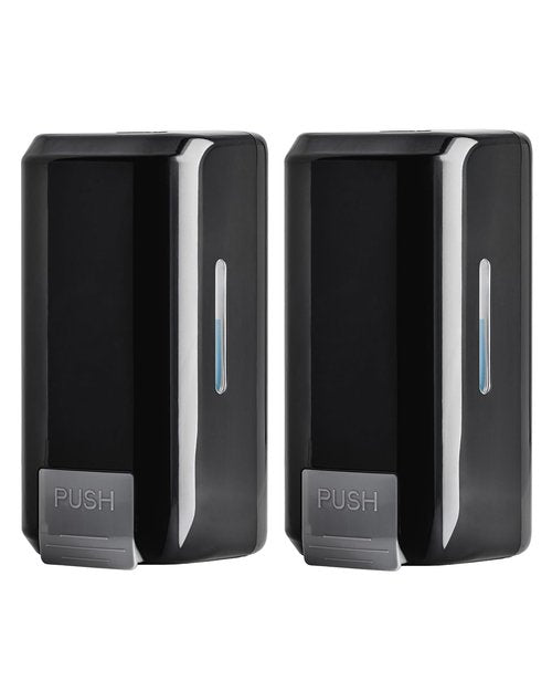 Wall Mounted Soap Dispenser with Large 34 oz. Capacity (2-Pack) - Black Commercial Hand Soap Dispensers or Hand Sanitizer Wall Mount Units That Hold 25 pct More Than Other Brands - ADA Compliant