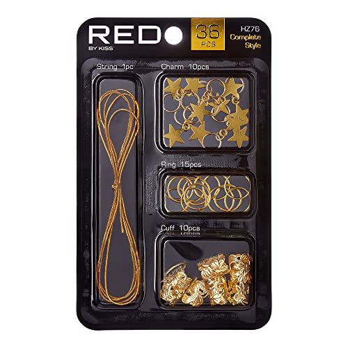 RED by Kiss Hair Jewelry DIY Kit for Braids and Dreadlocks (Kit 2)